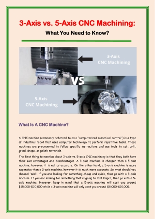 3-Axis vs. 5-Axis CNC Machining What You Need To Know