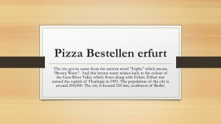 Pizza Bestellen erfurt