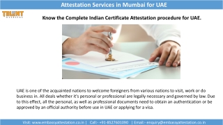 Know about Attestation Services in Mumbai for UAE