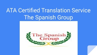 ATA Certified Translation Service