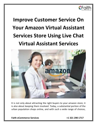 Improve Your Amazon Store Using Live Chat Virtual Assistant
