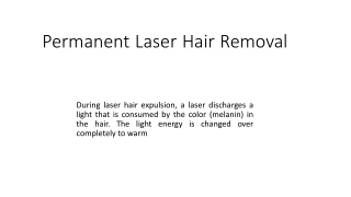 Permanent Laser Hair Removal