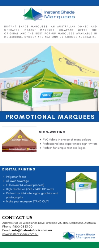 Versatile Printed Pop-up Tents