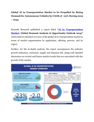 Global AI in Transportation PR