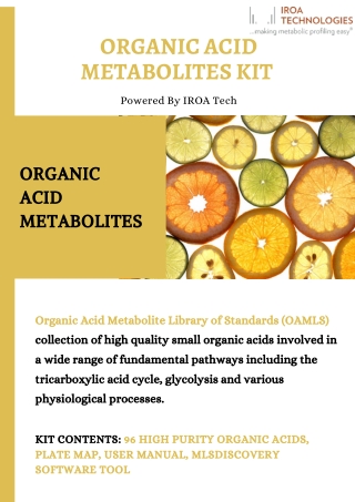 Organic Acid Metabolites Kit By IROA Technologies