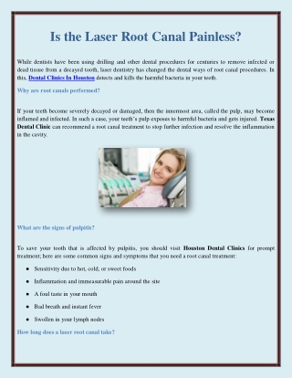 Is the Laser Root Canal Painless?