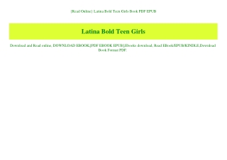 {Read Online} Latina Bold Teen Girls Book PDF EPUB