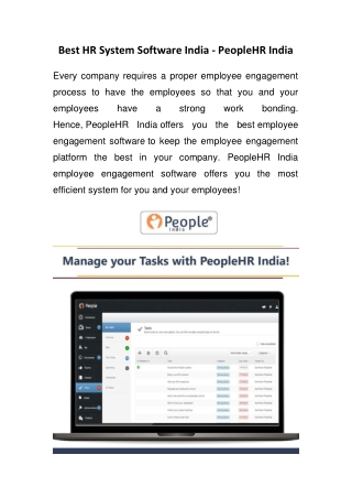 Best HR system software india - PeopleHR India