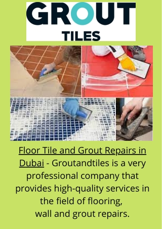 Floor Tile And Grout Repair In Dubai