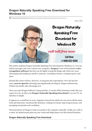 Dragon Naturally Speaking Free Download for Windows 10