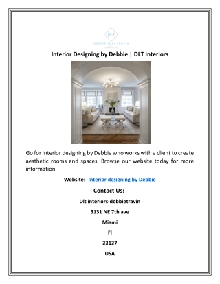 Interior Designing by Debbie | DLT Interiors