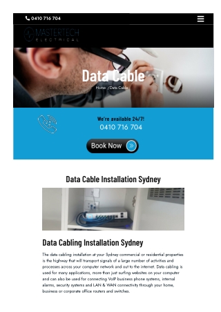 Network Cable Installation Services Sydney