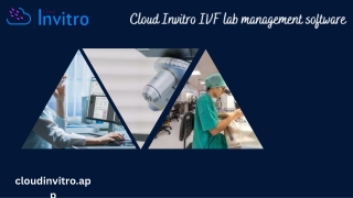 Cloud Invitro IVF lab management software       