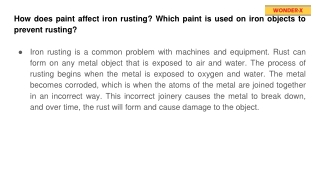 Painting Iron to Prevent Rusting