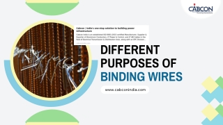 Different Purposes of Binding Wires