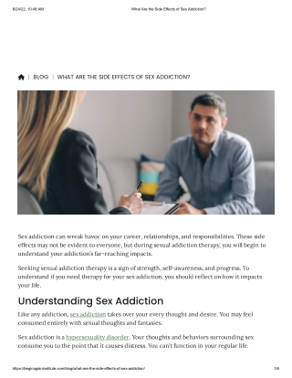 What Are the Side Effects of Sex Addiction