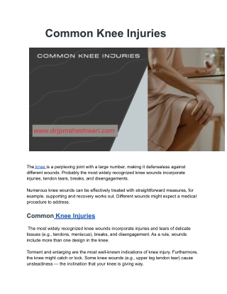 Common Knee Injuries