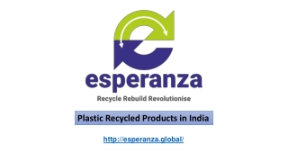 Plastic Recycled Products in India