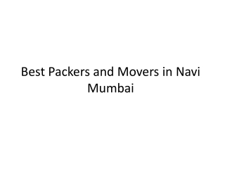 Best Packers and Movers in Navi Mumbai