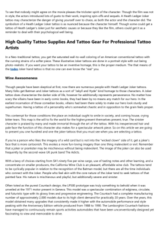What Does Joker Tattoo Mean?