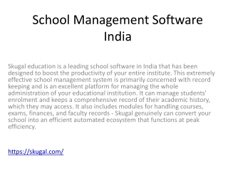 School Management Software India