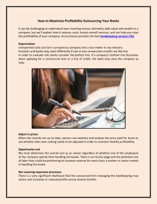 Outsourced Bookkeeping Services Melbourne | Sydney | Accountooze Australia
