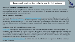 Trademark registration in India and its Advantages