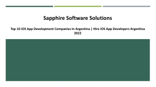 Top 10 iOS App Development Companies in Argentina-Hire iOS App Developers Argentina 2022