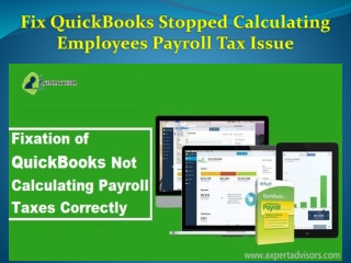 Fix QuickBooks Stopped Calculating Employees Payroll Tax Issue
