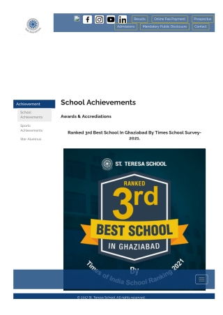 St. teresa school achievements