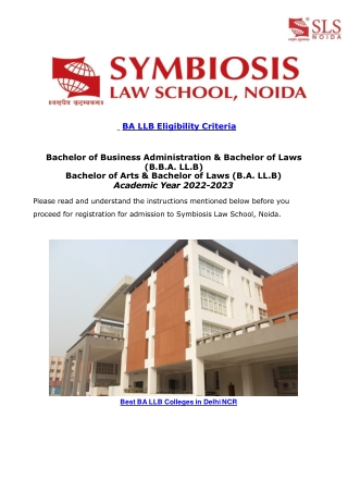 BA LLB Eligibility Criteria