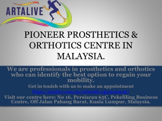 Advanced Prosthetic Care Starts With Correct Assessment.