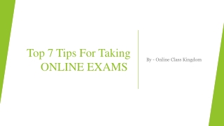 Top 7 Tips For Taking ONLINE EXAMS _