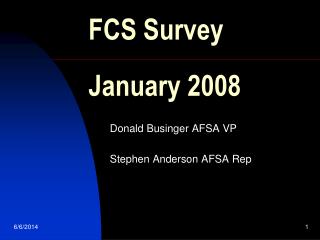 FCS Survey January 2008