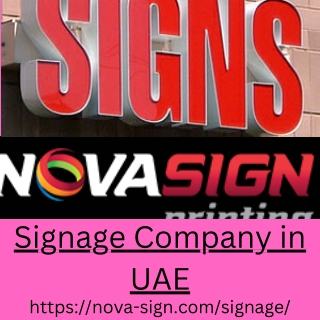 Signage Company in UAE
