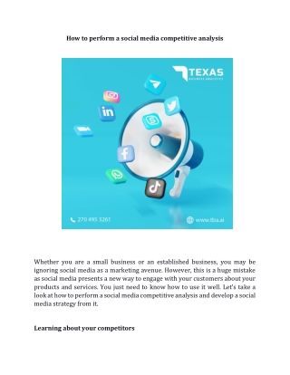 How to perform a social media competitive analysis