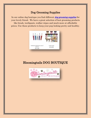 Dog Grooming Supplies