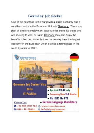 Germany Job Seeker