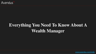 Everything You Need To Know About A Wealth Manager