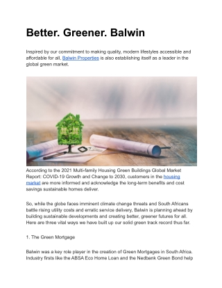 Better. Greener. Balwin