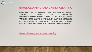 House Cleaning and Carpet Cleaning Sandyfordcarpetcleaning.ie