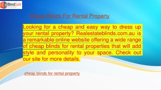 Cheap Blinds For Rental Property  Realestateblinds.com.au