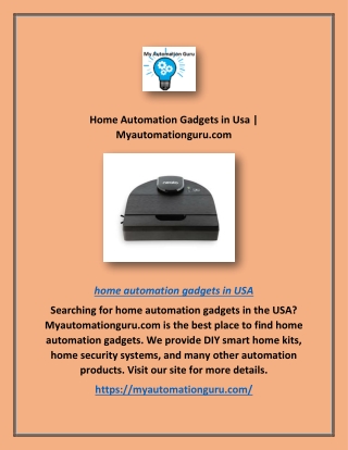 Home Automation Gadgets in Usa | Myautomationguru.com