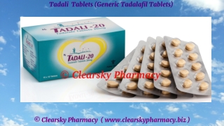 Tadali  Tablets (Generic Tadalafil Tablets)