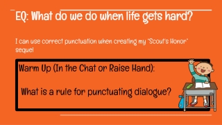 Dialogue Punctuation q1 week 8 6th grade language arts