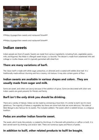Indian sweets