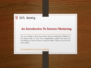 An Introduction To Internet Marketing  Y2kdm.in