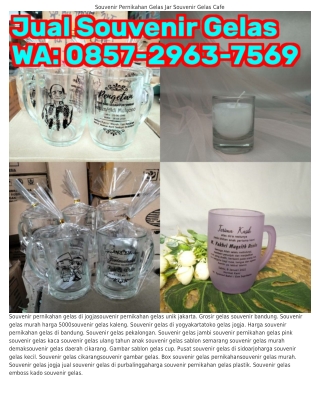 ౦857_ᒿ9Ꮾᣮ_75Ꮾ9 (WA) Souvenir Wedding Gelas Mini Souvenir Gelas Ulang Tahun Anak