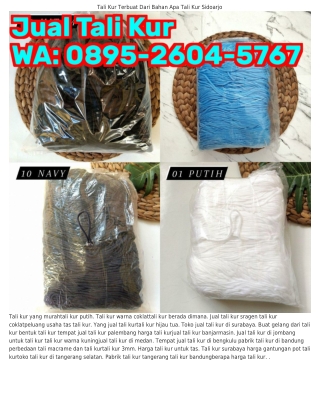 ౦895·26౦Ꮞ·5ᜪ6ᜪ (WA) Berapa Harga Tali Kur Tali Kur Surabaya