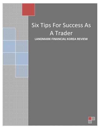 Tips For Success As A Trader